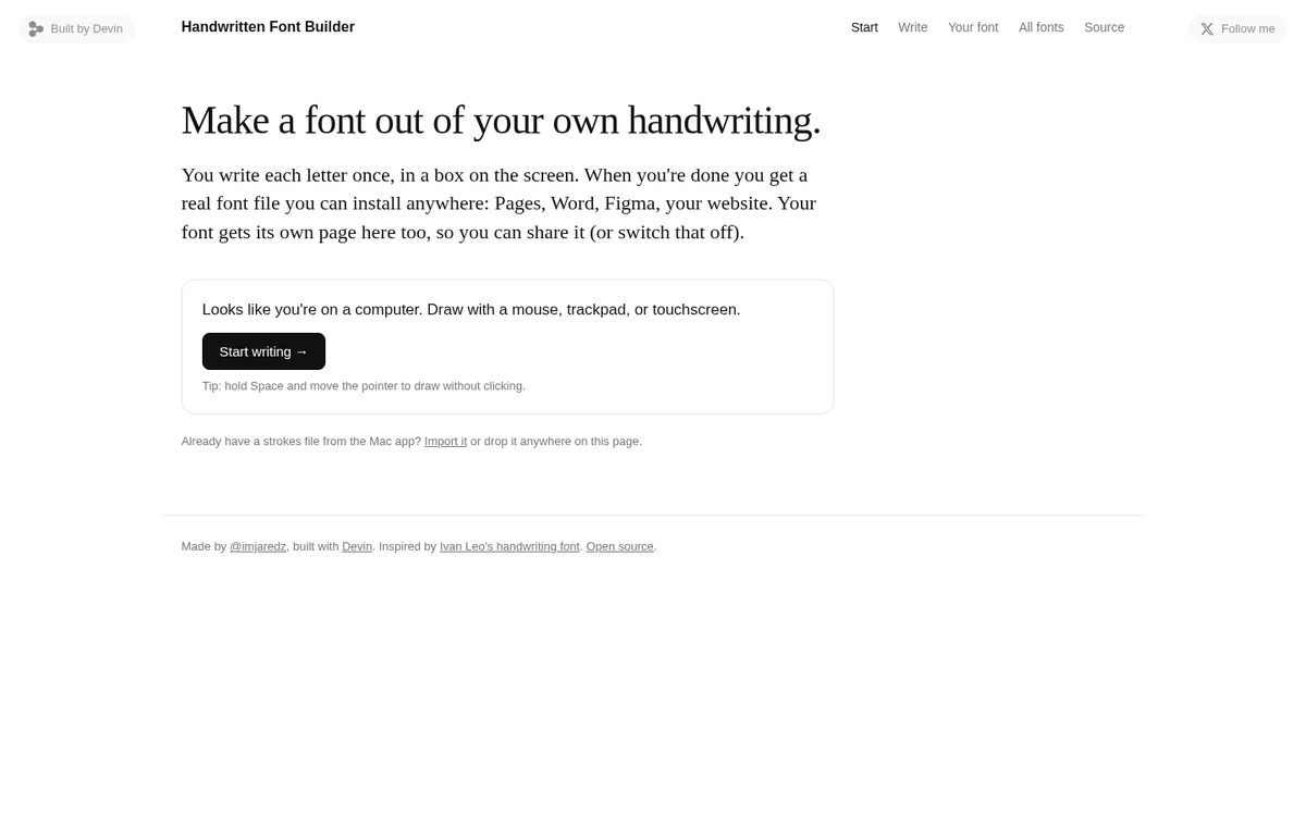 Build Your Own Font