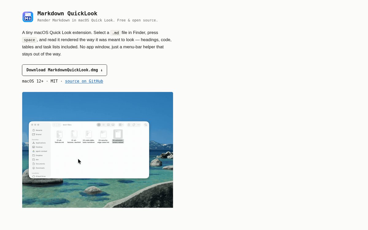 Markdown QuickLook
